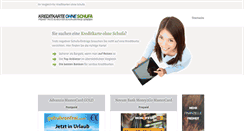 Desktop Screenshot of kreditkarte-ohne-schufa.info
